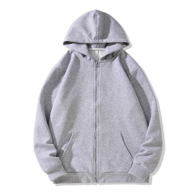 Heather Grey Zip-up Hoodie