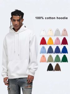 100% cotton hoodie custom-Pure Cotton Hoodies Manufacturer