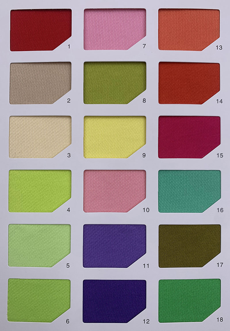 460gsm Brushed Fabric Color Card 1