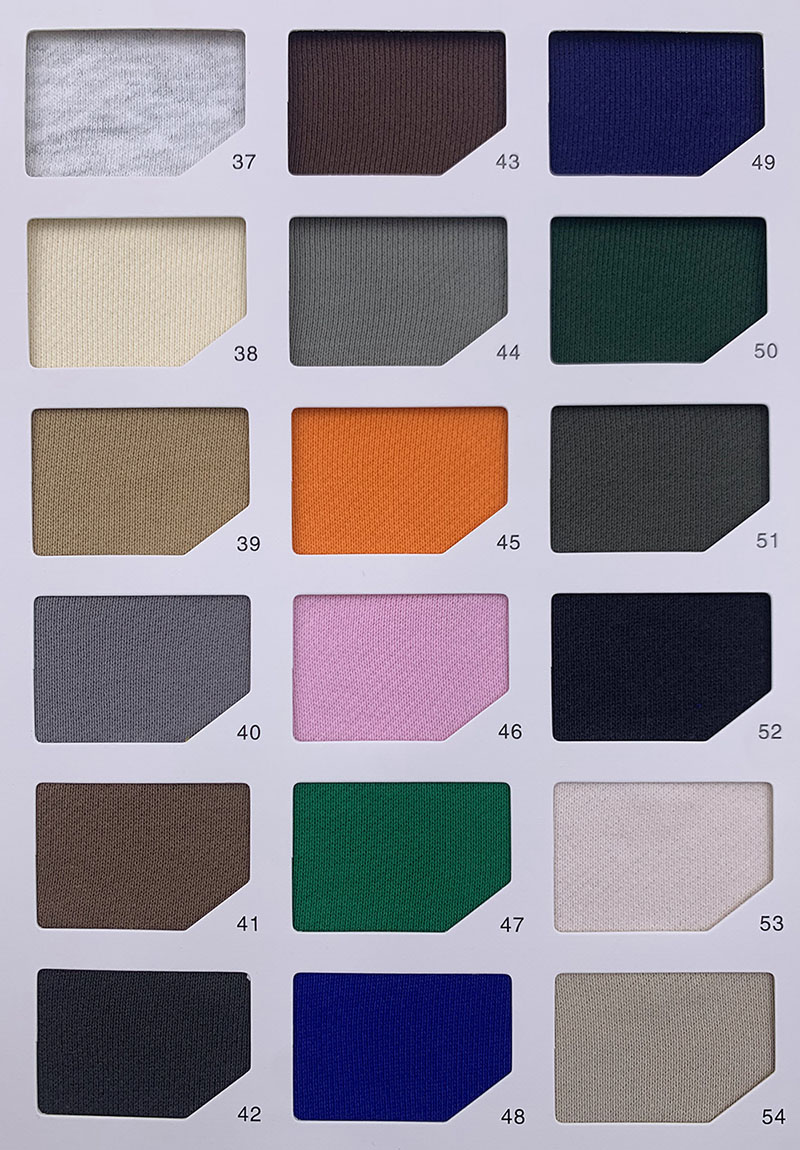 460gsm Brushed Fabric Color Card 3