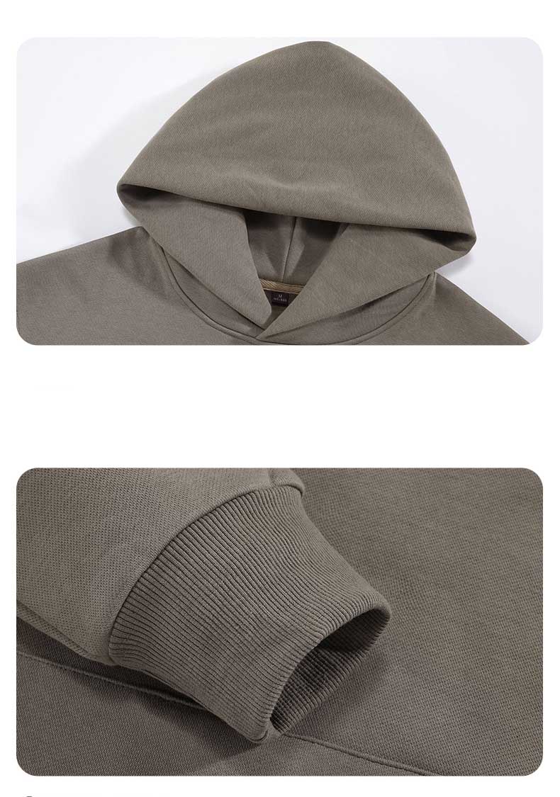 480GSM Thick Fleece Blank Hoodie Details