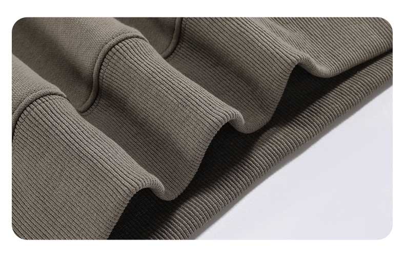 480GSM Thick Fleece Blank Hoodie hem Details