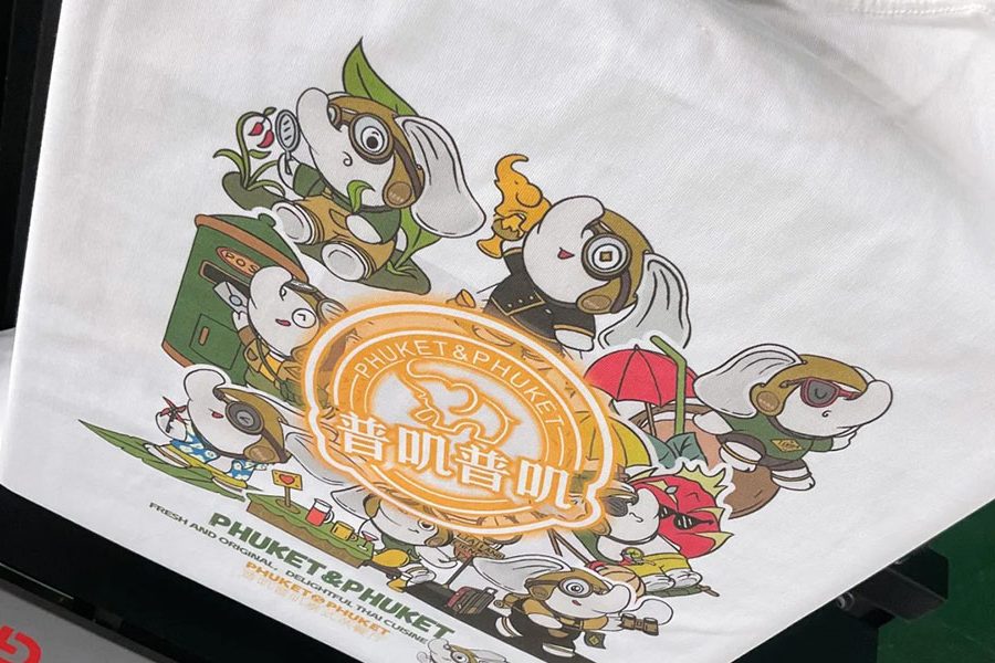 Digital direct-to-garment printing process for T-shirts