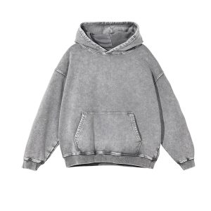 Custom 420GSM 100% Cotton Oversized Washed Hoodie