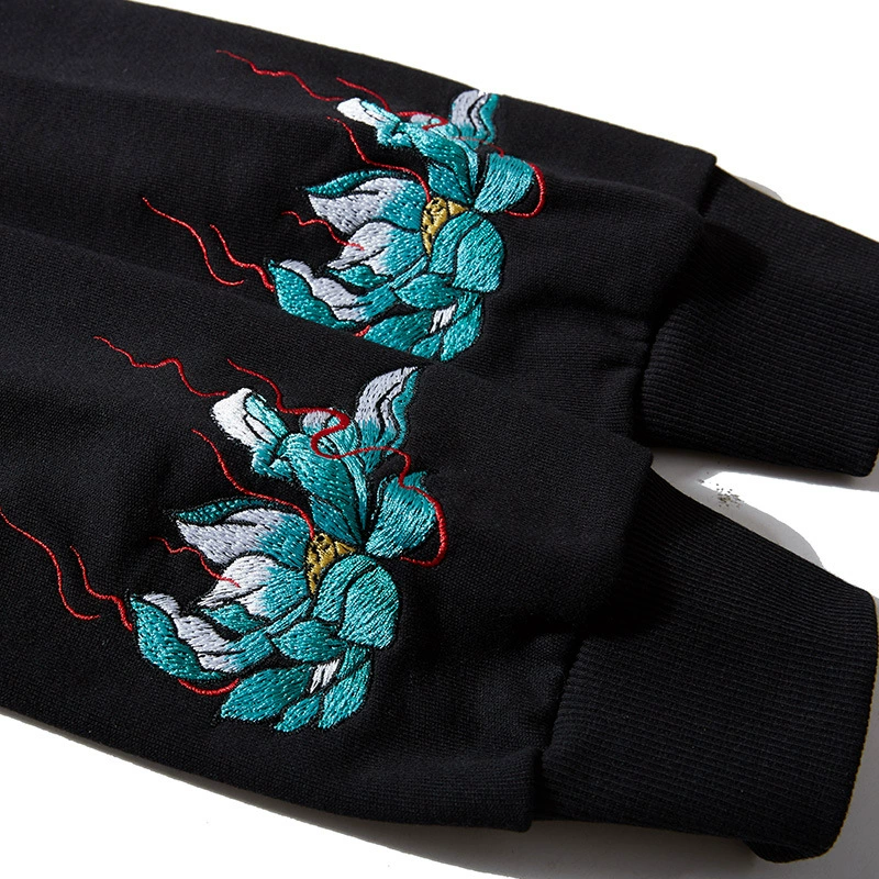 Hoodie sleeve embroidery print