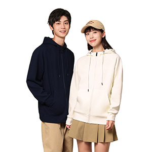 450g Hooded Zip-Up Hoodie