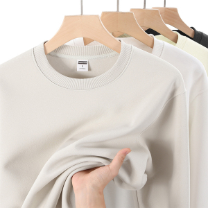 Grey heavyweight pure cotton crew neck sweatshirt
