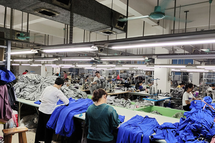 Hoodie manufacturing factory workshop