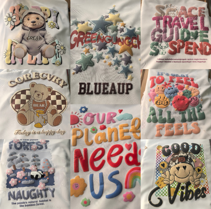Clothing puff print