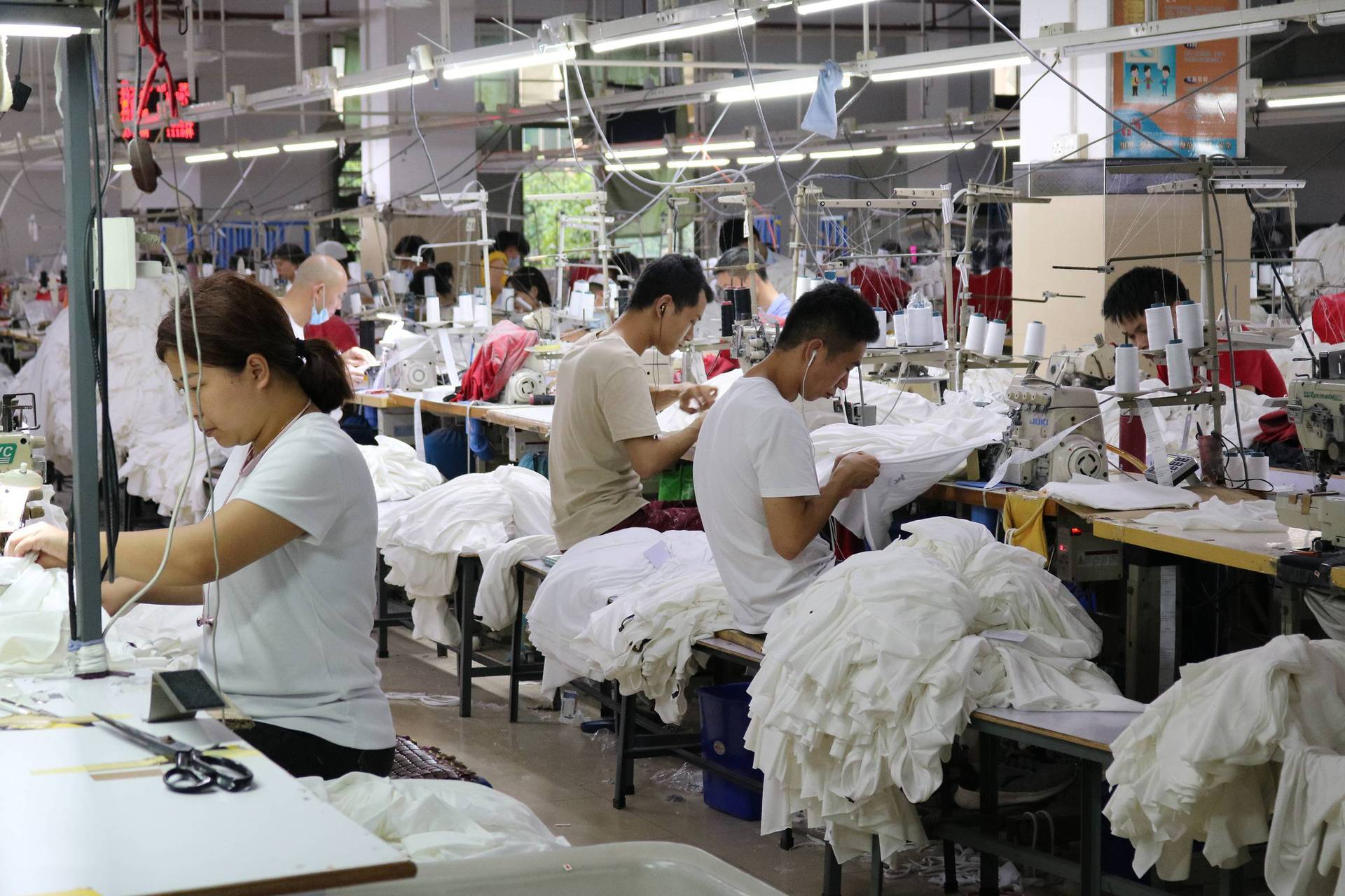 Garment manufacturing workshop in Chinese garment factories